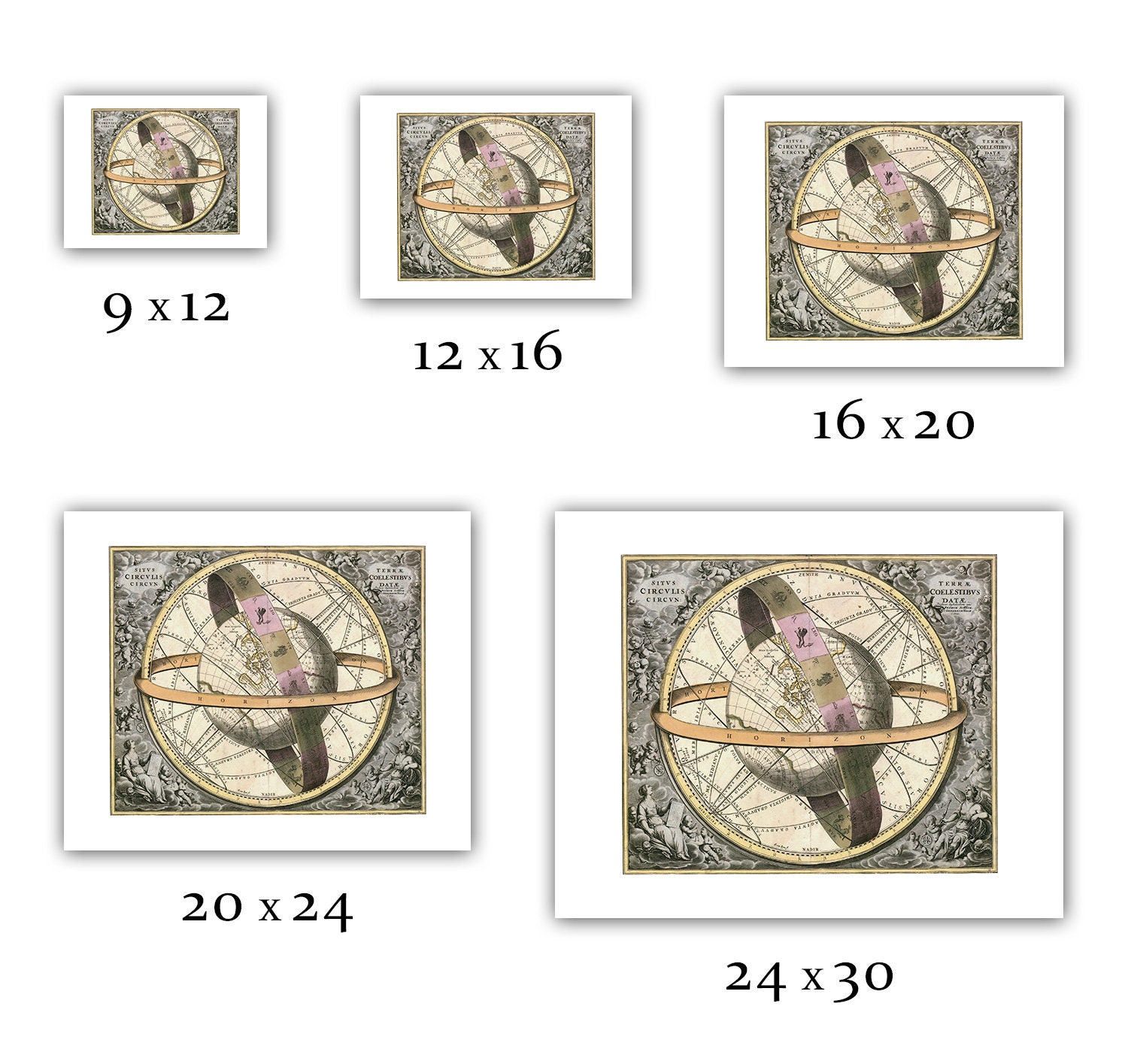 Andreas Cellarius Location of Earth Encircled by the Etsy