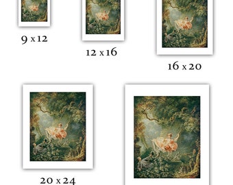 ジャン＝オノレ・フラゴナール：ブランコ（1767年頃） - ジクレー版画