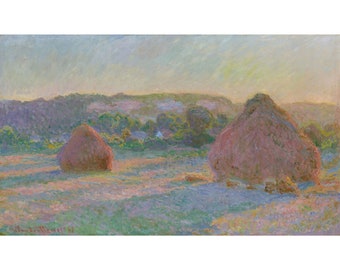 Claude Monet : Stacks of Wheat (End of Summer) (1890-1891) - Giclee Fine Art Print