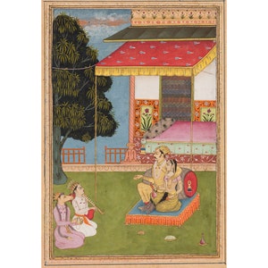 Nasiruddin : Shri Raga, from a Ragamala (Garland of Melodies) (1695) - Giclee Fine Art Print