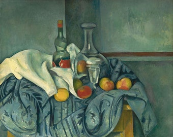 Paul Cézanne: La botella de menta (1893/1895) - Impresión artística giclée