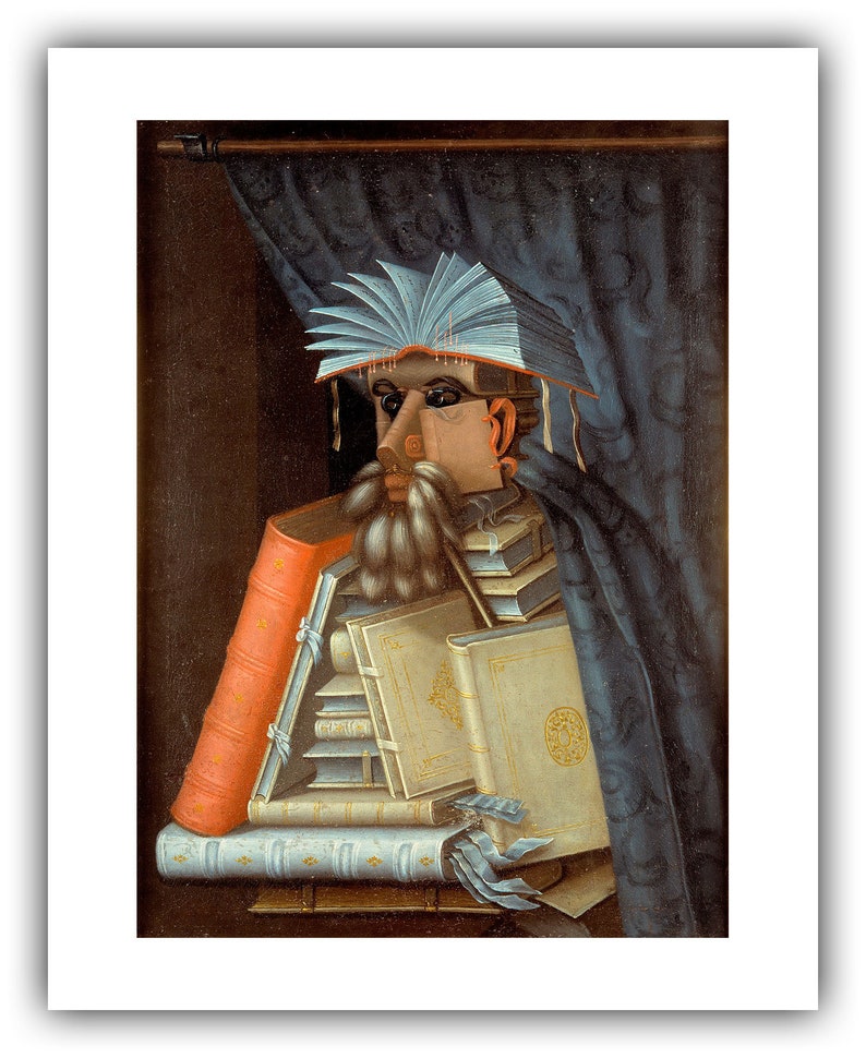 Giuseppe Arcimboldo : De bibliothecaris 1904 Giclee Fine Art Print 16 x 20 inches