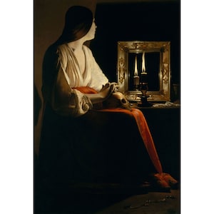 Georges de La Tour : La Maddalena Penitente (c. 1640) - Giclee Fine Art Print