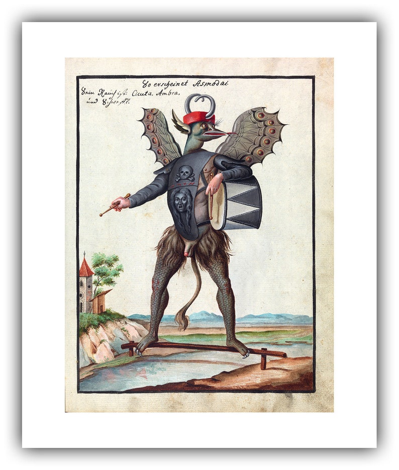 Art occulte : Asmodée Compendium Rarissimum, c. 1792 Giclee Fine Art Print 20 x 24 pouces