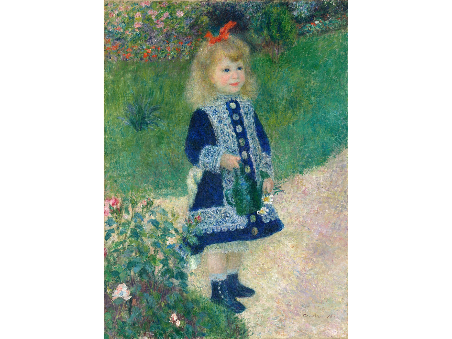 ピエール＝オーギュスト・ルノワール：じょうろを持つ少女（1876年
