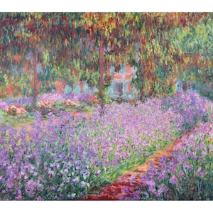 Claude Monet : The Artist&#39;s Garden at Giverny (1900) - Giclee Fine Art Print