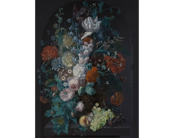 Margareta Haverman : A Vase of Flowers (1716) - Giclee Fine Art Print