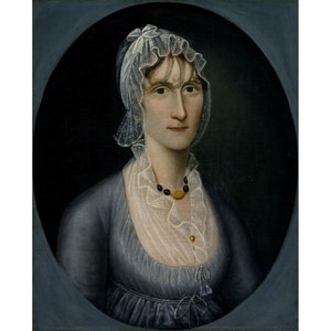 Joshua Johnson : Portrait of Mrs. Barbara Baker Murphy (Wife of Sea Captain) (c. 1810) - Giclee Fine Art Print