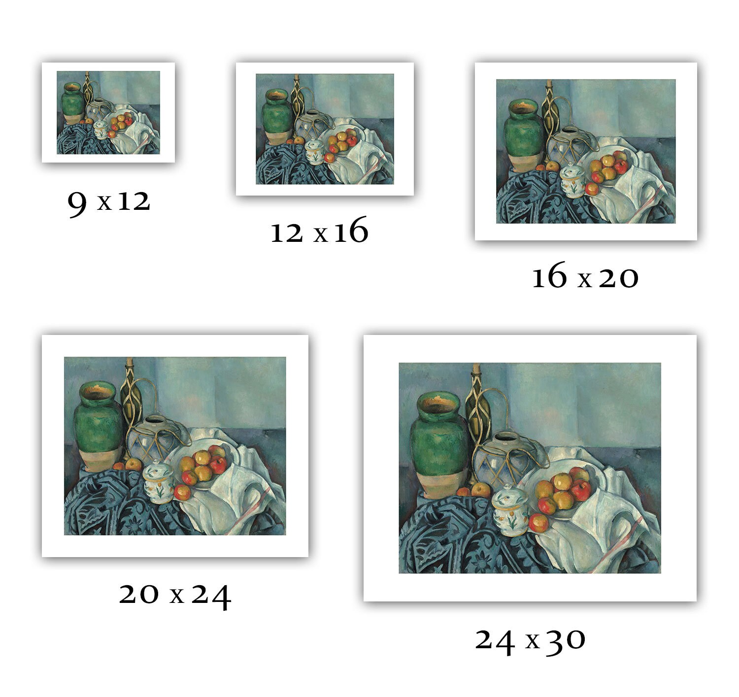 ポール・セザンヌ:リンゴのある静物画(1893-1894) - ジクレー ポール・セザンヌ:リンゴのある静物画(1893-1894) - ジクレー