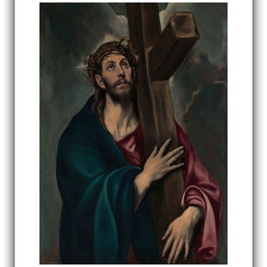 El Greco : Cristo cargando la cruz c. 1577-1587 Giclee Fine Art Print 24 x 36 pulgadas