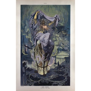 Udo Keppler for Puck Magazine : Dame Rumor - The Witch of Wall Street (1909) - Giclee Fine Art Print