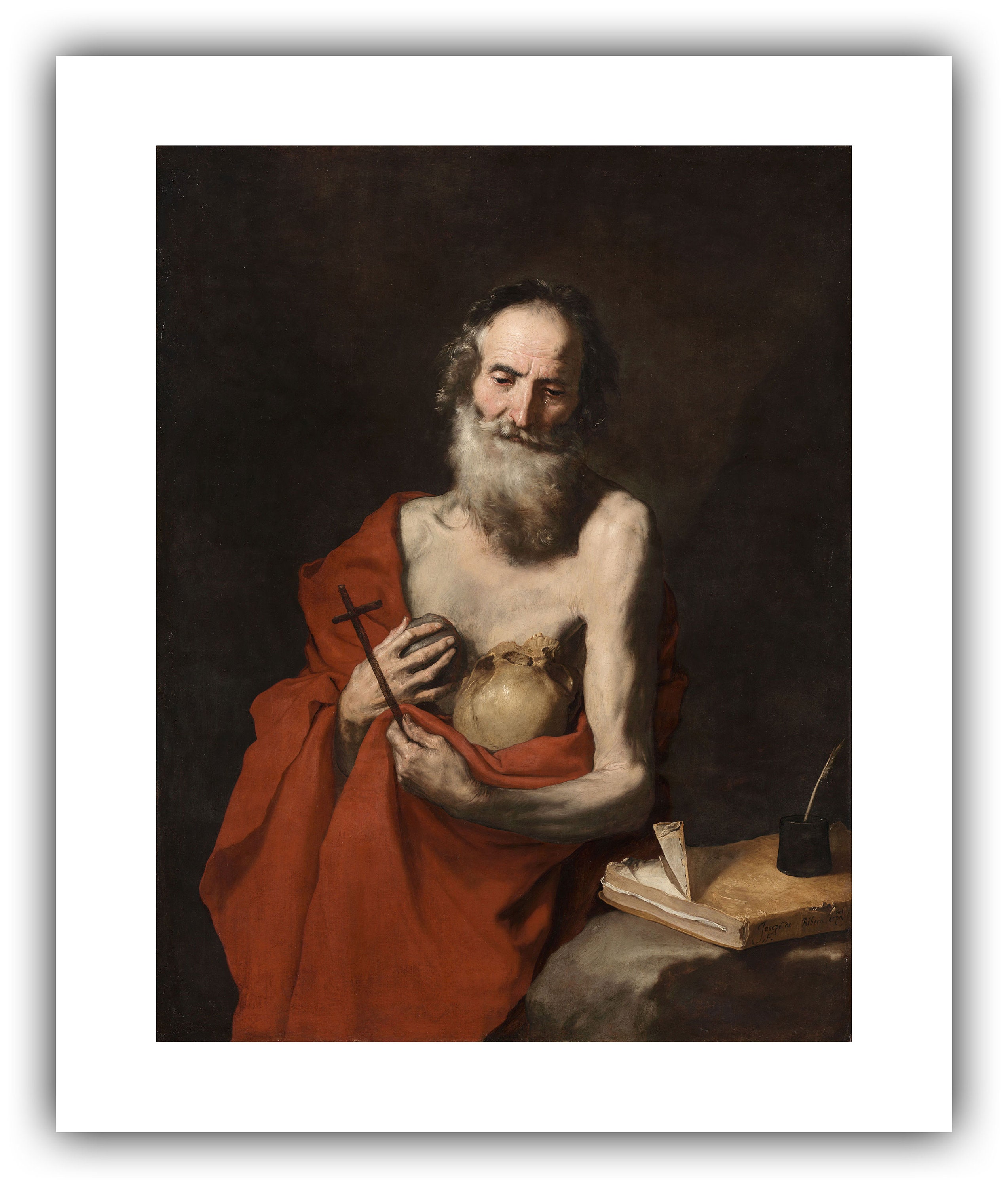 Jusepe De Ribera : Saint Jerome (c. 1638-1640) - Giclee Fine Art Print ...
