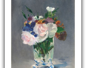 エドゥアール・マネ：クリスタルの花瓶の花（1882年頃） - ジクレー