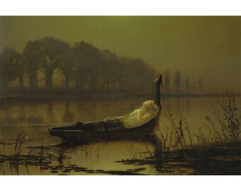 John Atkinson Grimshaw : The Lady of Shalott (c. 1875) - Giclee Fine Art Print