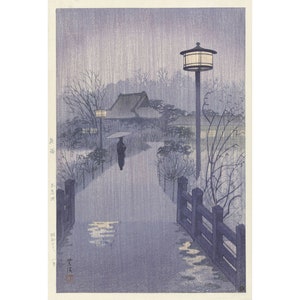 Kasamatsu Shiro : Evening Rain at Shinobazu Pond (1938) - Giclee Fine Art Print