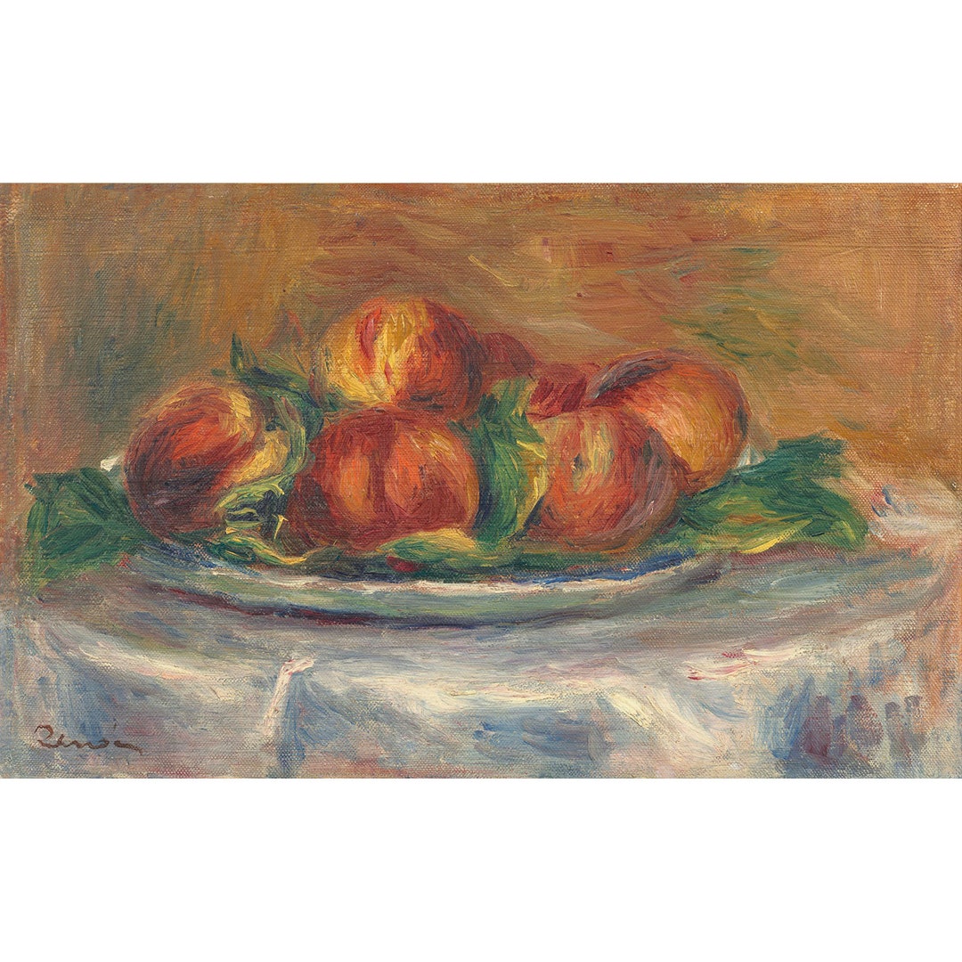 ピエール＝オーギュスト・ルノワール 静物画：皿の上の桃（1902/1905年