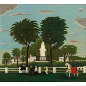 Volkskunst : Lexington Battle Monument (1853 oder später) - Giclee Fine Art Print