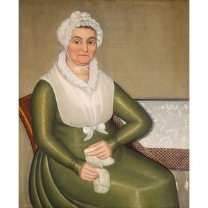 Ammi Phillips Folk Art : Alsa Slade (1816) - Giclee Fine Art Print
