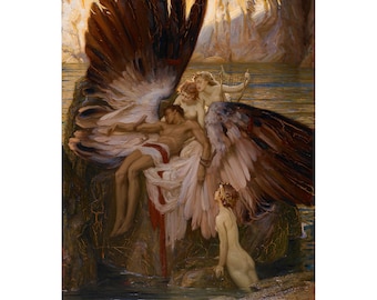 Herbert James Draper: El lamento por Ícaro (1898) - Impresión artística giclée