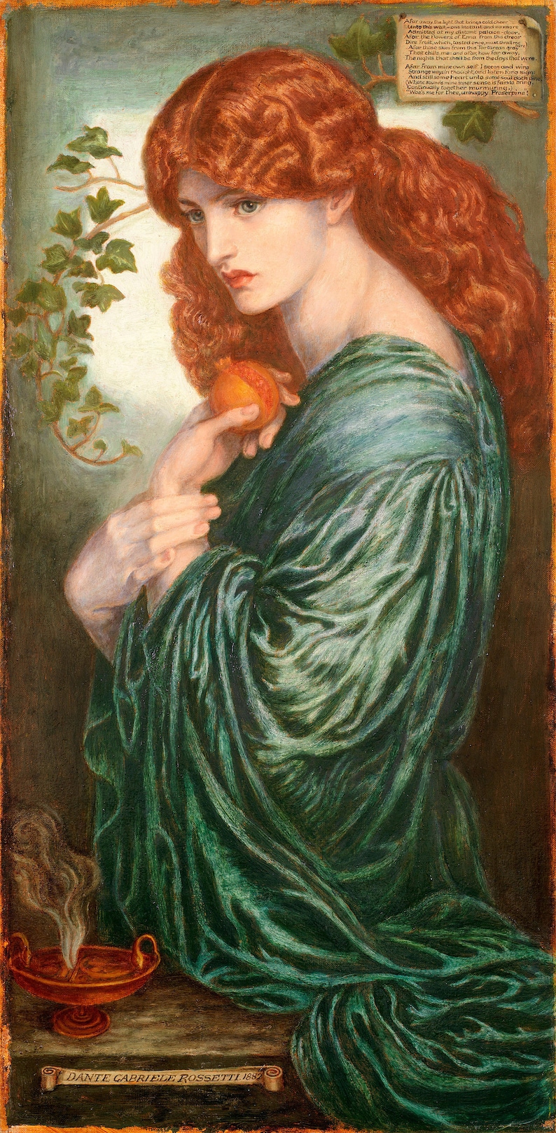Dante Gabriel Rossetti : Proserpine Persephone 1882 Giclee Fine Art Print image 3