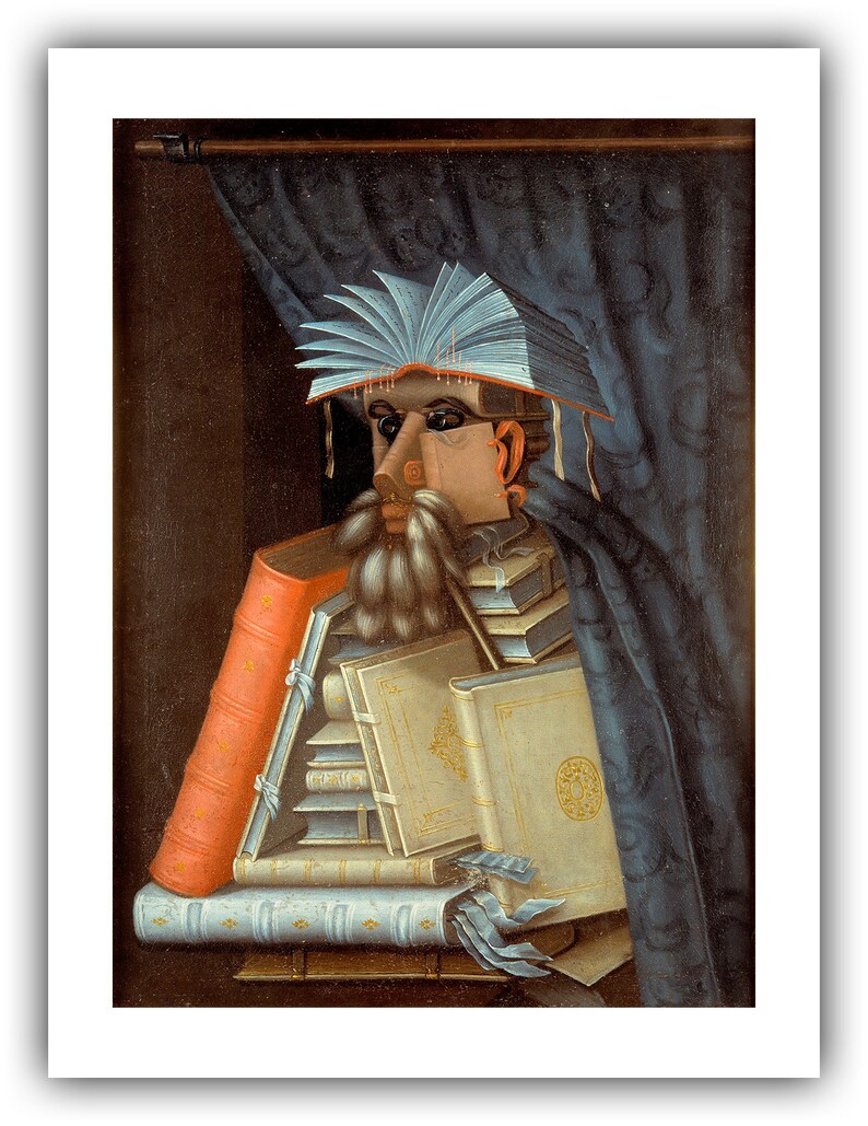 Giuseppe Arcimboldo : The Librarian 1904 Giclee Fine Art Print 12 x 16 in（インチ）