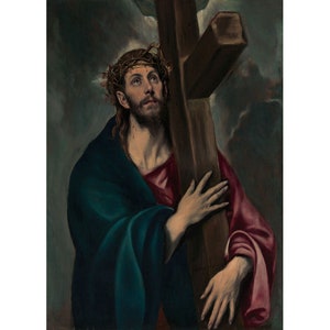 El Greco : Cristo cargando la cruz c. 1577-1587 Giclee Fine Art Print imagen 1