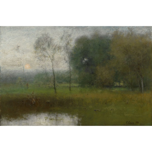 George Inness : New Jersey Landscape (1891) - Giclee Fine Art Print