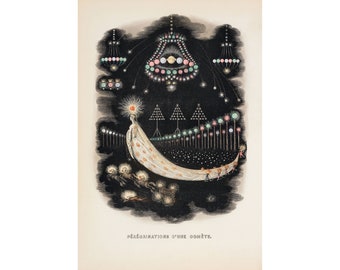 J. J. Grandville : Peregrinations of a Comet (1844) - Giclee Fine Art Print