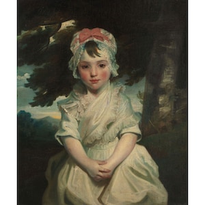 Joshua Reynolds : Georgiana Augusta Frederica Elliott, Later Lady Charles Bentick (1784) - Giclee Fine Art Print