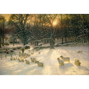 Joseph Farquharson: El acortamiento del día de invierno está cerca de terminar (c. 1903) - Giclee Fine Art Print