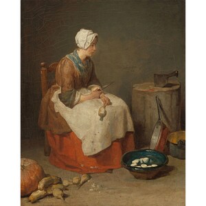 Jean Simeon Chardin: La sguattera (1738) - Stampa artistica giclée