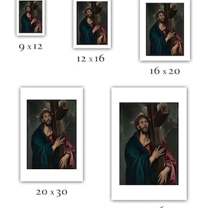 El Greco : Cristo cargando la cruz c. 1577-1587 Giclee Fine Art Print imagen 2