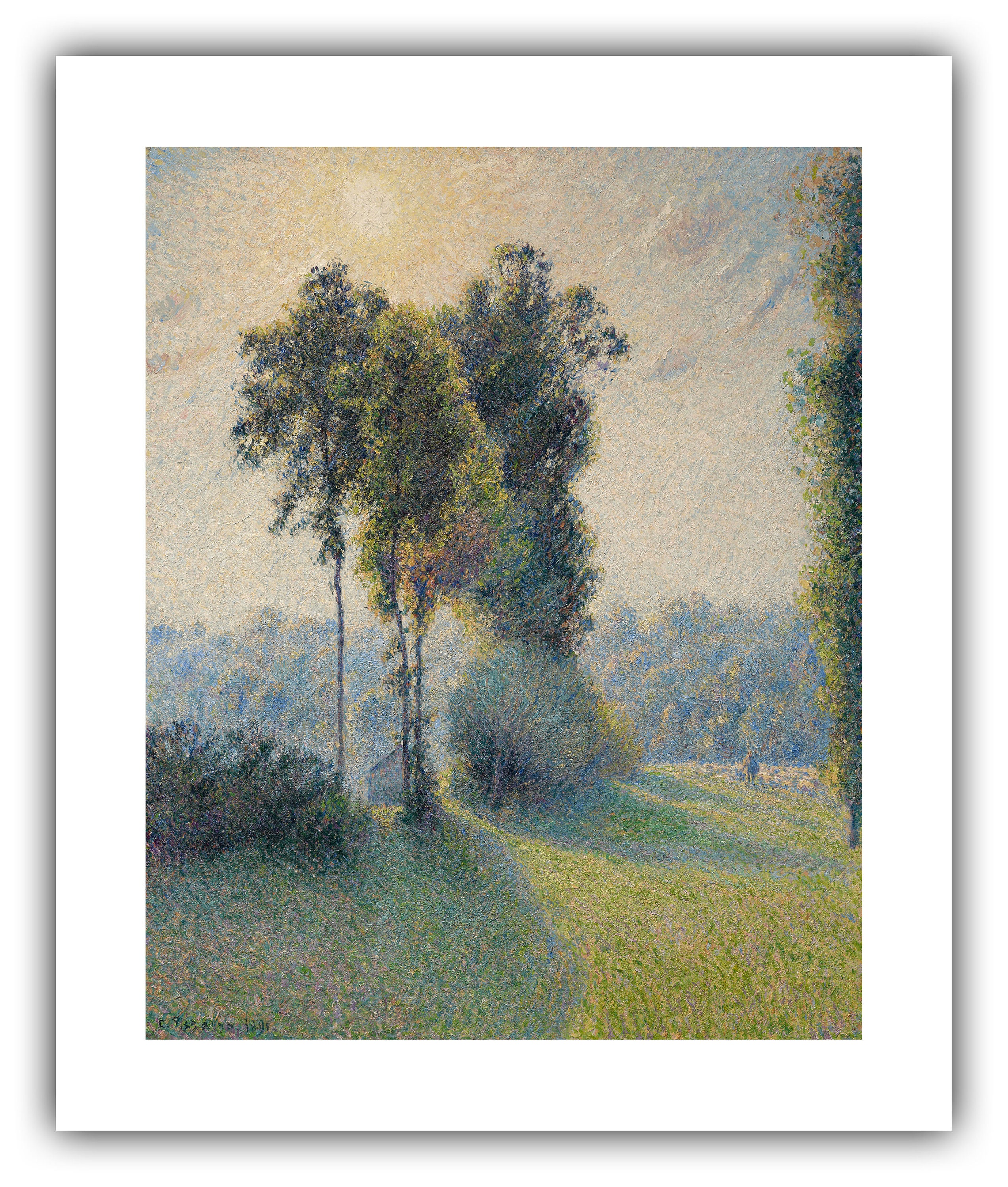 Camille Pissarro : Landscape at Saint-charles, Near Gisors, Sunset