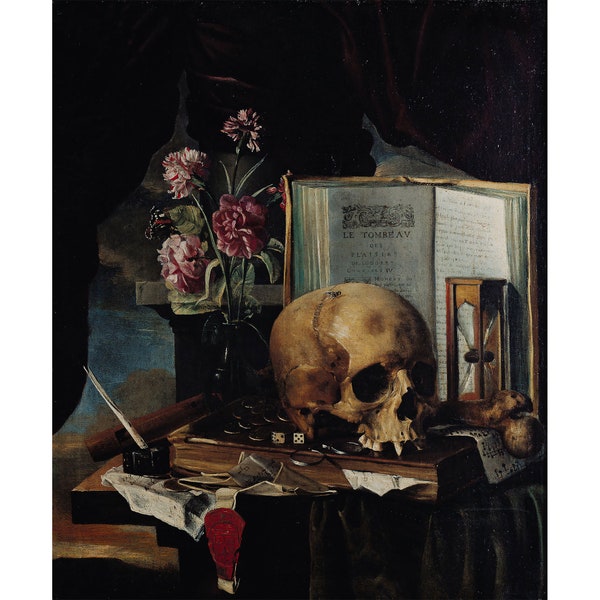 Simon Renard de Saint-Andre : Vanitas (1600s) - Giclee Fine Art Print