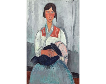 Amedeo Modigliani : Gypsy Woman with a Baby (1919) - Giclee Fine Art Print