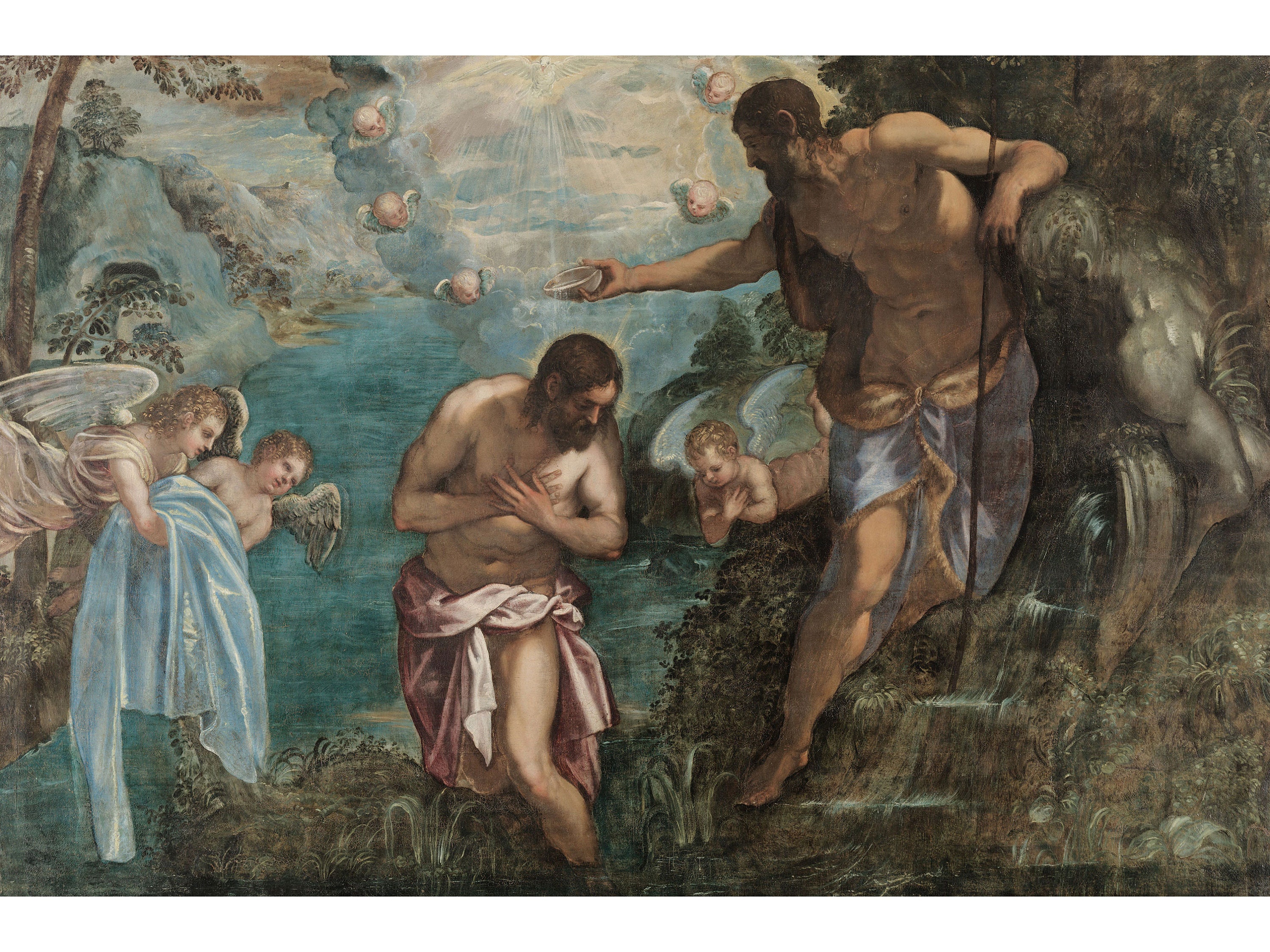 Tintoretto: Bautismo de Cristo 1580 Fine Art - Etsy