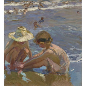 Joaquin Sorolla: de gewonde voet (1909) - giclee-fine-art-print