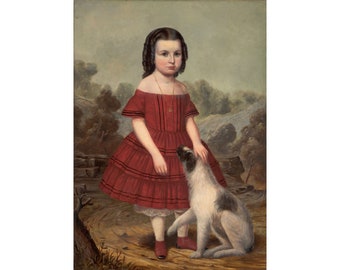 John Jacob Hegler : Portrait of Alice Lyons (c. 1855) - Giclee Fine Art Print