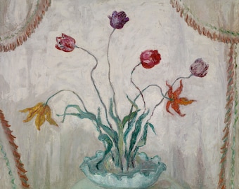 Florine Stettheimer : Bowl of Tulips (1900s) - Giclee Fine Art Print