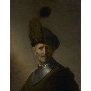 Rembrandt van Rijn : An Old Man in Military Costume (1630-1631) - Giclee Fine Art Print