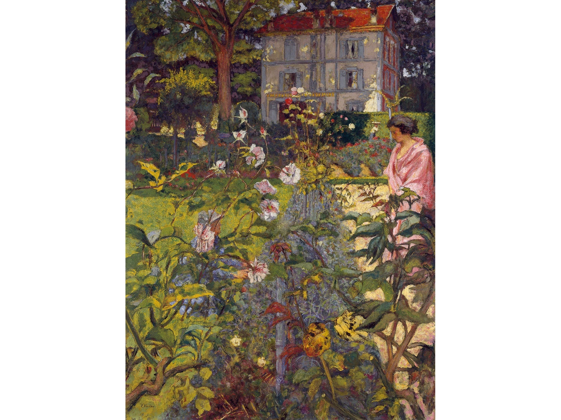 Edouard Vuillard、【Le Soir au Jardin】 Une Nuit d'Avril à Céos; L'Image by Edouard Vuillard