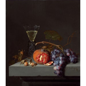 Jacob van Walscapelle : Still Life with Fruit (1675) - Giclee Fine Art Print