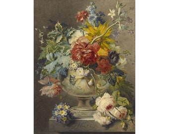 Georgius van Os : Bouquet of Flowers in a Vase (c. 1802-1850s) - Giclee Fine Art Print