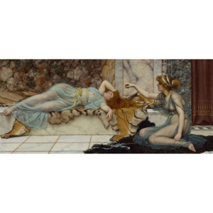 John William Godward : Mischief and Repose (1895) - Giclee Fine Art Print