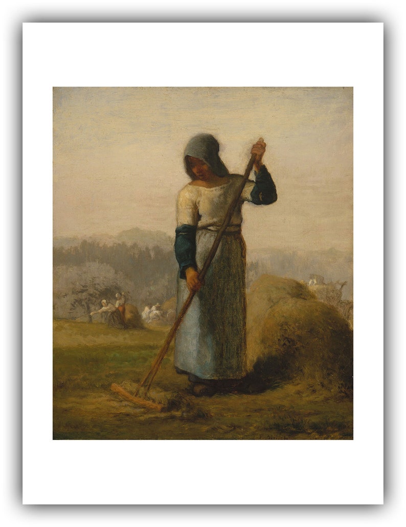 Woman With A Rake Jean-francois Millet : Woman With a Rake (c. 1856-1857) - Giclee Fine ...