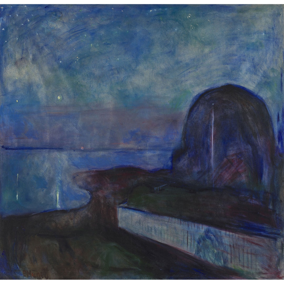 エドヴァルド・ムンク 「星月夜」 複製画 il_1080xN.5199294287_ht37.jpg