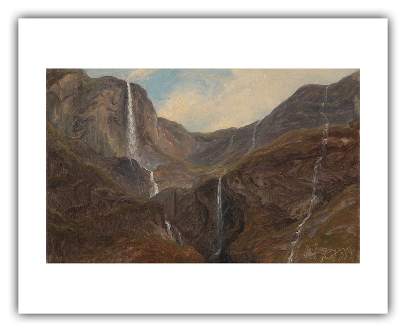 Thomas Fearnley Gudvangen 1839 Giclee Fine Art Print Etsy Canada