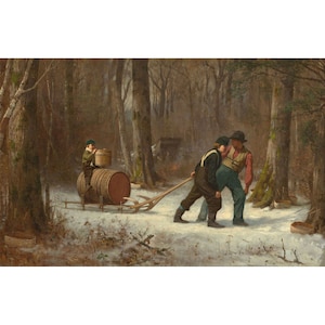 Eastman Johnson : Auf ihrem Weg zum Camp (1873) - Giclée-Kunstdruck
