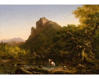 Thomas Cole : The Mountain Ford (1846) - Giclee Fine Art Print