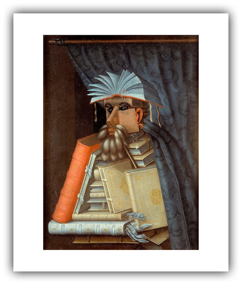 Giuseppe Arcimboldo : De bibliothecaris 1904 Giclee Fine Art Print 20 x 24 inches